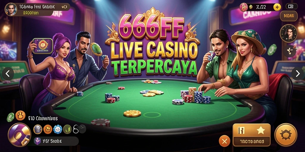 Tampilan menarik dari gameplay Live Casino di 666FF.