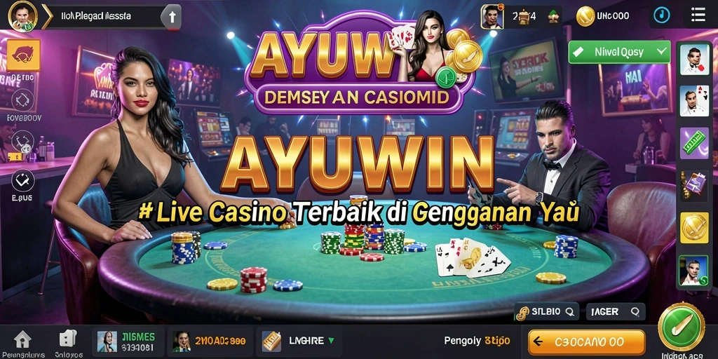 Screenshot dari gameplay AYUWIN yang menampilkan suasana Live Casino.
