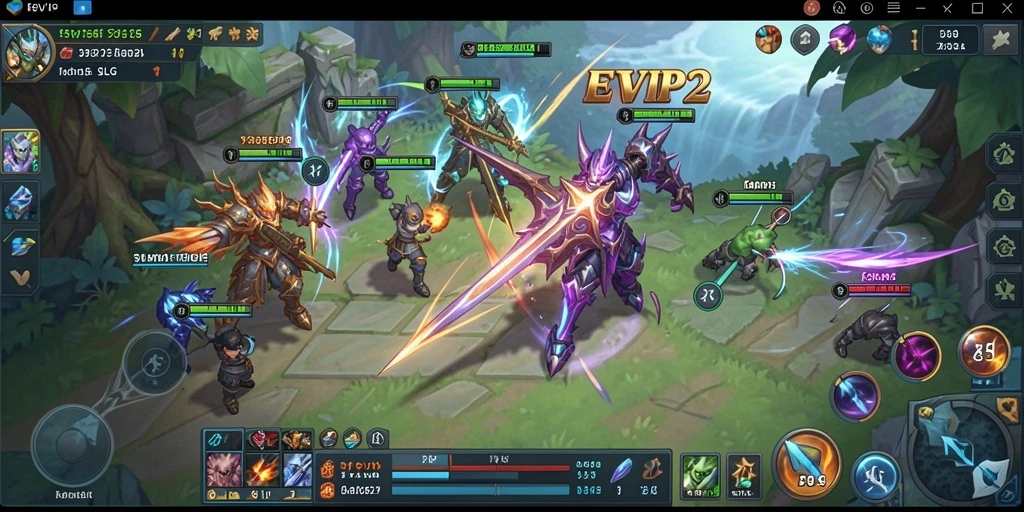 Tampilan aksi menarik dalam gameplay EVIP2 yang menegangkan.