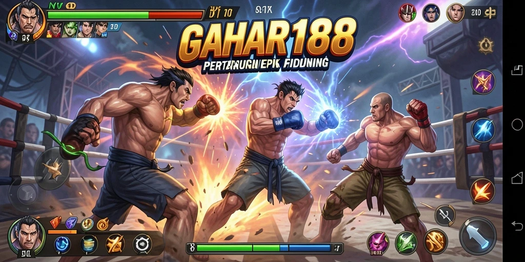 Gameplay GAHAR188 menampilkan aksi pertarungan yang intens dan mengesankan.