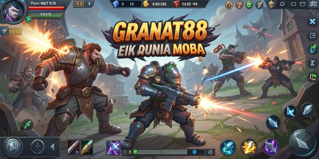 Tampilan gameplay seru di arena pertempuran GRANAT88.
