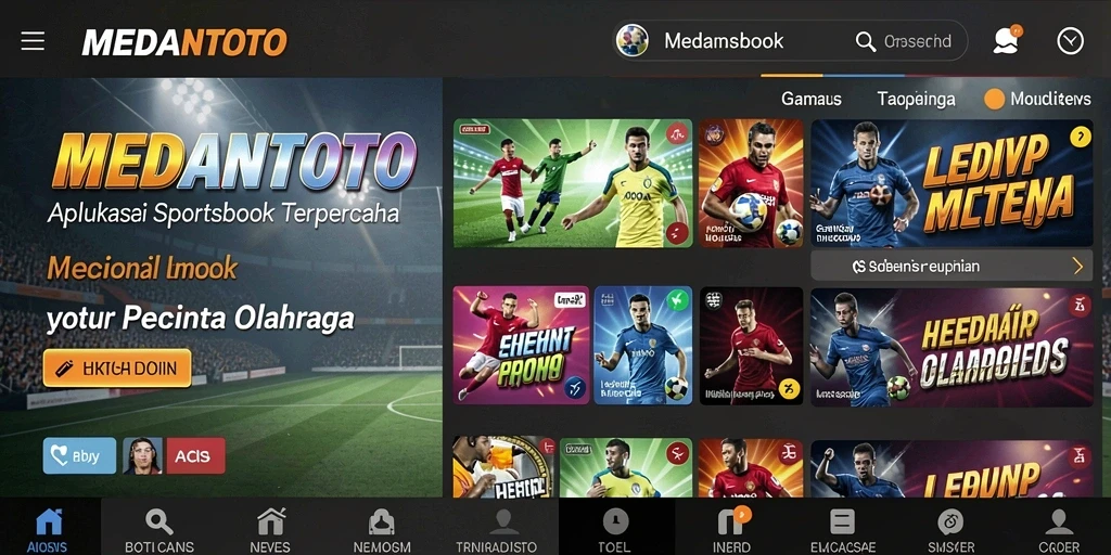Tampilan menarik dari gameplay Sportsbook MEDANTOTO.