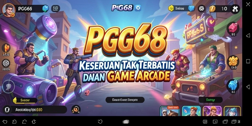 Screenshot PGG68 menampilkan aksi gameplay yang seru dalam suasana Arcade.