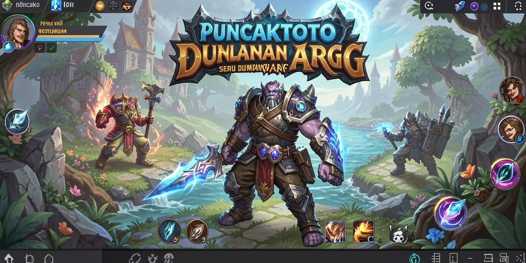 Screenshot PUNCAKTOTO menampilkan aksi pertarungan yang mendebarkan di dunia fantasi.