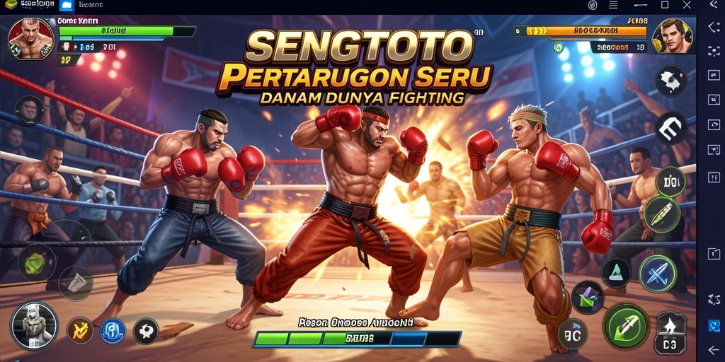 Tangkapan layar SENGTOTO menampilkan pertarungan seru antara karakter dengan grafis menawan.