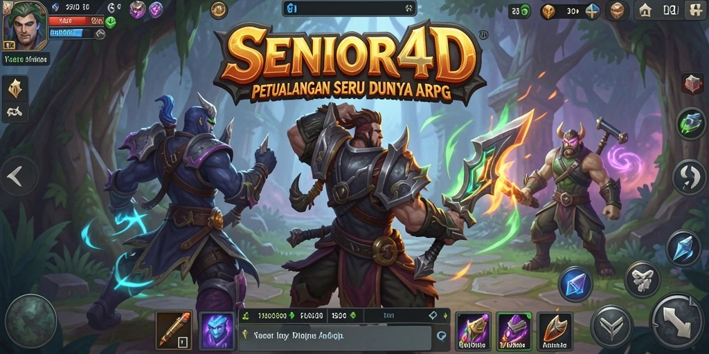 Gameplay penuh aksi dan strategi dalam SENIOR4D.