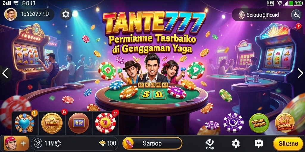 Screenshot utama TANTE777 menampilkan keseruan bermain Kasino.
